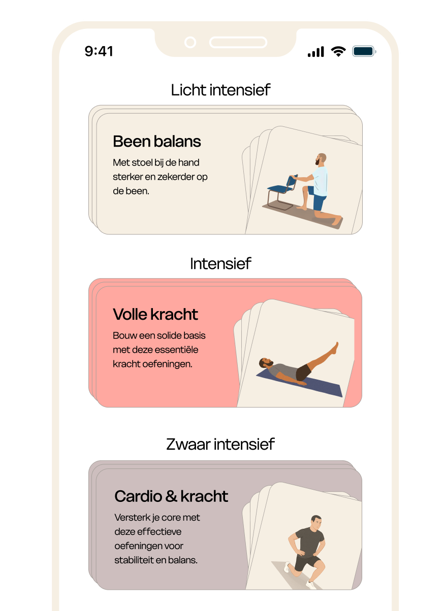 Voorbeeld van de FitFit app tijdens het sporten